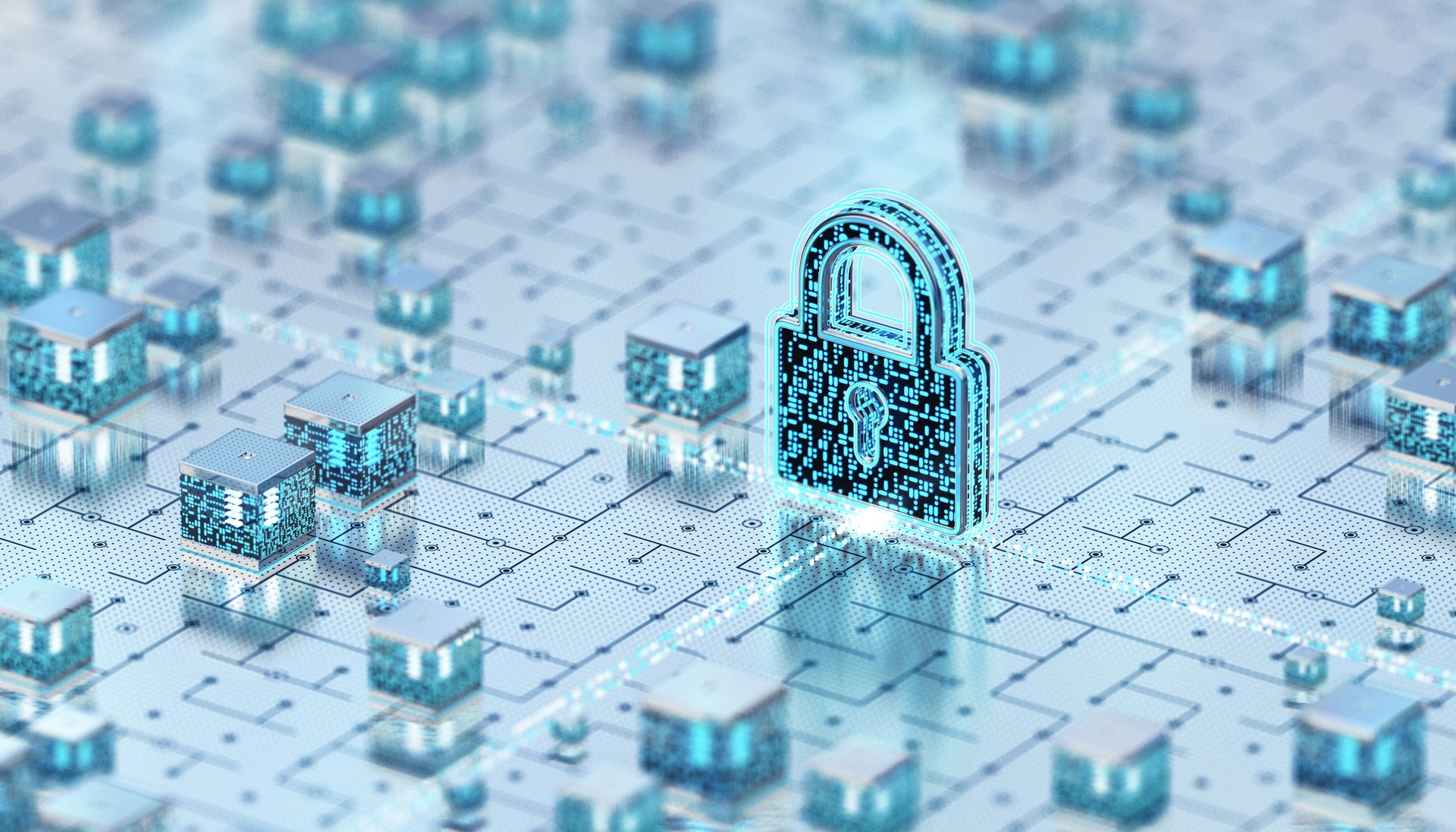 Lock Server. Big Data Security System Concept White